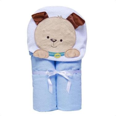Imagem de Toalha de banho bebe papi soft com fralda cachorrinho