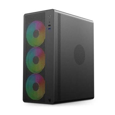 Imagem de Gabinete Gamer Hi Level LV510BK - Vidro Temperado - 4 Coolers Inclusos
