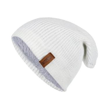 Imagem de Gorro De Inverno Unissex Forrado Com Pelúcia, Tricotado, Quente, Boné 
