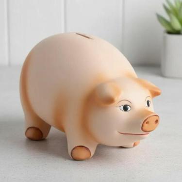 Imagem de Porco Porcão Cofre Gigante Em Cerâmica - Hp Decor