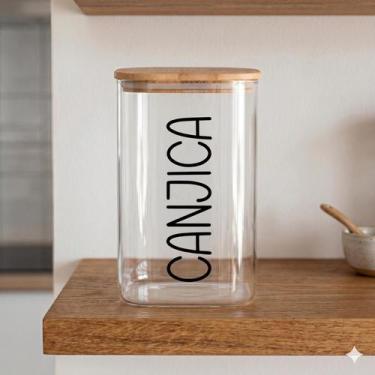 Imagem de Porta Mantimentos Quadrado (1,1 Litros) Canjica - PratiCasa, Canjica