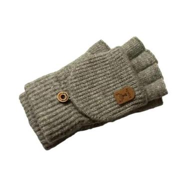 Imagem de Luvas Unissex De Inverno Com Design De Dedos Abertos E Dobráveis, Quen