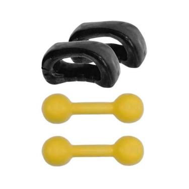 Imagem de Kit Treino Leve Halteres Peso Mão Emborrachado Academia 3Kg - Panela d