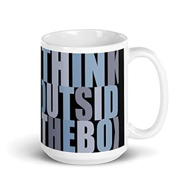 Imagem de Caneca branca brilhante Think Outside The Box I Gift Nerd Teacher