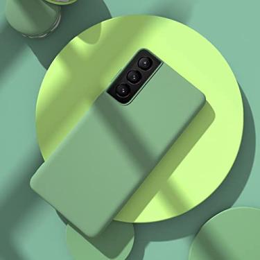 Imagem de Capa de telefone de silicone líquido para samsung galaxy s8 s9 s10 s10e s20 s21 plus 5g fe capa protetora macia ultra à prova de choque, verde menta, para galaxy s10 plus
