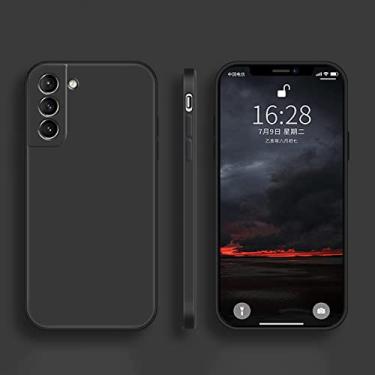 Imagem de Capa original de silicone líquido quadrado para Samsung Galaxy S20 S21 Plus Ultra FE Protect Funda S21Plus S21Ultra S20FE 5G Capa macia, preta, para Samsung S21 Ultra