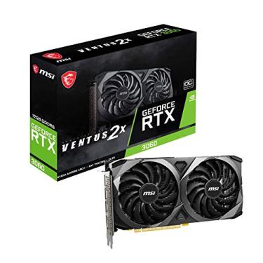 Imagem de MSI Placa gráfica GeForce RTX 3060 12 GB 15 Gbps GDRR6 192-Bit HDMI/DP PCIe 4 Torx Twin Fan Ampere OC Graphics Card