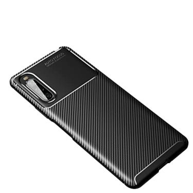 Imagem de Caso de volta Para Sony Xperia 10 II Caso Anti-choque caso de telefone móvel resistente a shatter, textura de couro macio Tpu. Caso de telefone à prova de choque ultra magro, caixa de revestimento de