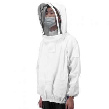 Imagem de Jaqueta de apicultura, jaqueta de véu de apicultura, dobrável, prática, de alta qualidade, para proteção, apicultor,(Branco)
