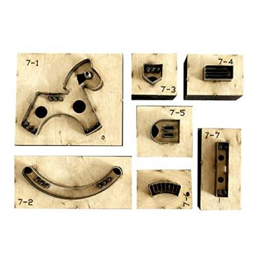 Imagem de Newmind 7X DIY balançando cavalo punção matriz para corte de couro molde molde molde artesanato ferramenta