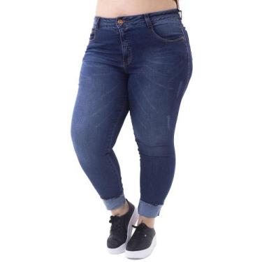 Imagem de Calça Jeans Midi Básica Plus Size Feminina Biotipo