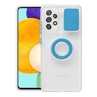 Imagem de Capa protetora de lente de câmera deslizante para samsung galaxy a12 a32 5g a52 a72 s21 plus s22 suporte de anel ultratransparente tampa traseira, t8, para samsung s22