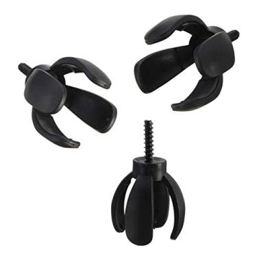 Imagem de Aysekone 3 peças de 4 pinos de bola de golfe Pick Up Retriever Grabbers Black Saver Claw Sucker Ferramentas para Putter Grip