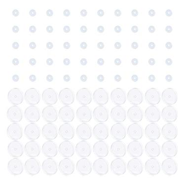 Imagem de 3 mm 50 pçs 9 mm 50 pçs disco de piercing transparente para piercing de colisão, brincos de silicone de pressão para almofadas de cura queloides kit piercing de umbigo, 3MM9MM, gel de sílica, Sem pedras preciosas