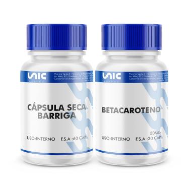 Imagem de Seca barriga 60 doses + Bronzeamento em cápsula-Betacaroteno-30caps