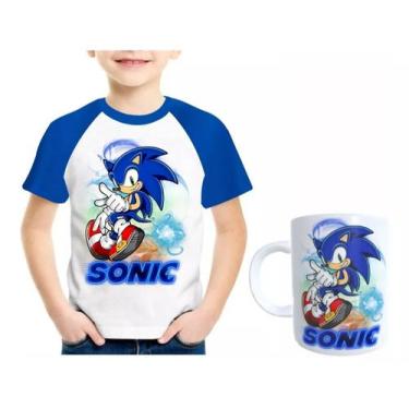 Imagem de Kit Camiseta Sonic Knuckles Tails Com Caneca Do Sonic Filme - Modatop