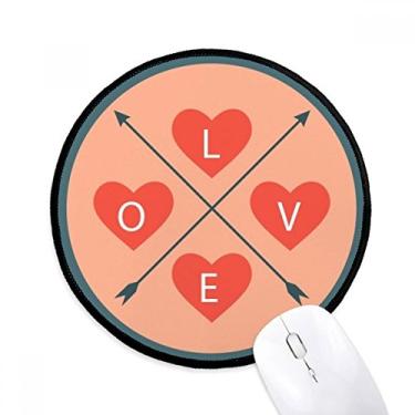 Imagem de Mouse pad dia dos namorados rosa azul amor mesa escritório tapete redondo para computador