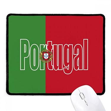 Imagem de Mousepad com nome da bandeira de Portugal e borda costurada