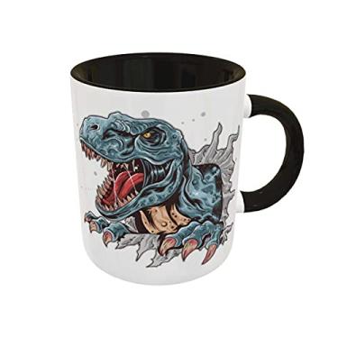 Imagem de Caneca Divertida Dinossauro T-Rex Presente Criativo Geek cor:Preto