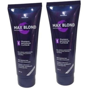 Imagem de Shampoo Matizador/Desamarelador Max Blond 250ml Demazon Kit 02Und