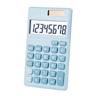 Imagem de TEHAUX minicomputador calculadora infantil Calculadora Solar Portátil calculadora portátil para estudantes calculadora azul calculadora de escritório calculadoras de mesa pequena aluna