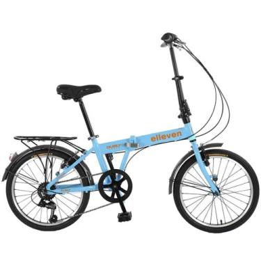 Imagem de Bicicleta Dobrável Em Alumínio Aro 20 6V Dubly Shimano Azul Celeste -
