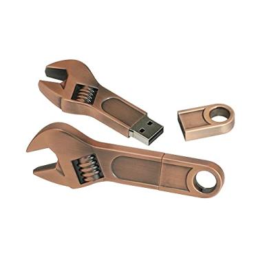 Imagem de Chave de metal de 64 GB em forma de chave USB 2.0 Flash Drive Pen Drive Memory Stick USB Drive Flash Disk Pen Drive USB Stick U Disk PenDrive (ronze)