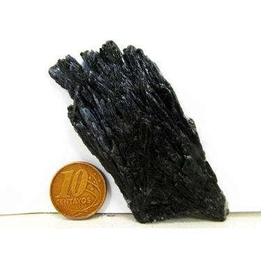 Imagem de Cianita Preta ou Vassoura de Bruxa Pedra Natural Bruta 70 mm