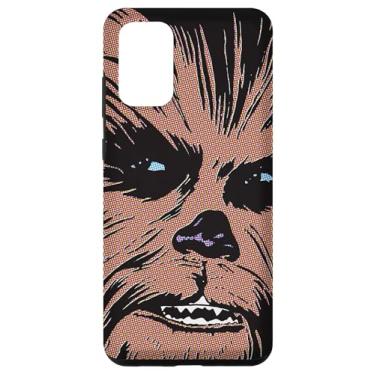 Imagem de Galaxy S20+ Star Wars Chewbacca Chewie Face Comic Book Black Case