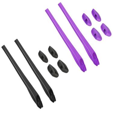 Imagem de BLAZERBUCK Kits de meias para óculos de sol Oakley Flak 2.0 OO9295/Flak 2.0 XL OO9188 - Preto + Roxo