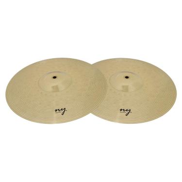 Imagem de Par de Pratos Chimbal para Bateria 14" Liga de Latão Brass New York