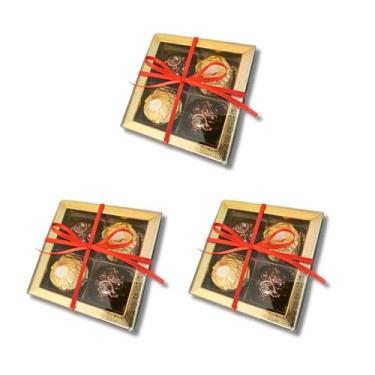 Imagem de Três Lembrancinhas Chocolate Ferrero Rocher e Rodnoir para Presentear Amigos Empresa Corporativo