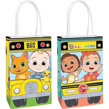 Imagem de Bolsa Kraft - 14 cm x 21 cm | Cocomelon | 8 peças.