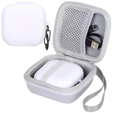 Imagem de Aenllosi Capa rígida para fones de ouvido Bluetooth sem fio SHOKZ/AfterShokz OpenFit OpenFit, com capa de silicone antiarranhões de corpo inteiro para fones de ouvido SHOKZ Open Fit (branca, somente