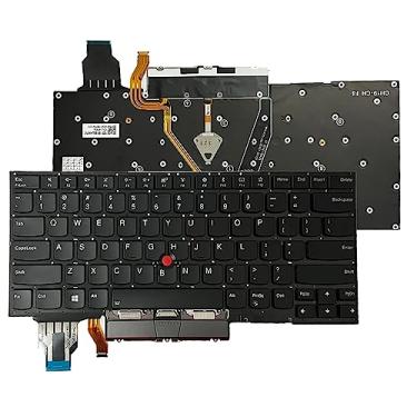 Imagem de Huasheng Suda Teclado US Backlight Touchpad Botões Ferro Cinza Substituição para Lenovo ThinkPad X1 Yoga 4ª Geração 20QF 20QG 20SA 20SB