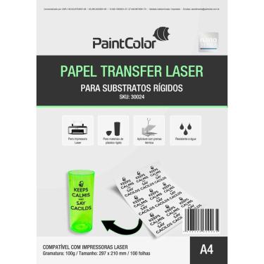 Imagem de Papel Transfer Laser Para Substratos Rígidos 100g A4 - 100 Folhas