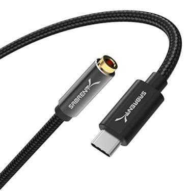 Imagem de SABRENT Adaptador ativo USB tipo C para conector de áudio de dupla função de 3,5 mm (CB-UC35)