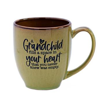 Imagem de Dexsa Caneca de cerâmica para sopa de café e chá | A Grandchild fills a space in your heart that you never knew was empty | Caneca de designer de 473 ml com sentimento inspirador | Segura para