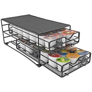 Imagem de Southern Homewares Gaveta de armazenamento de 2 camadas para 36 cápsulas serve para Keurig K-Cups.