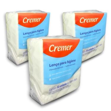Imagem de Lenço De Banho e Higiene Cremer Pacote Com 150 Unidades (3 Pacotes Com 50 Unidades)