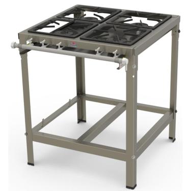 Imagem de Fogão Progás 4 Queimadores Simples e 1 Duplo PMINOX-400F