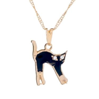 Imagem de Colar Gato com Strass e Resina 13mm - Sunshine Cristais Cor:Ouro