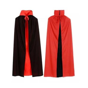 Imagem de Fantasia Halloween Capa Vampiro Mágico Infantil Dupla Face