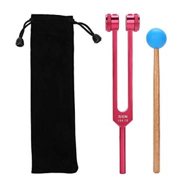 Imagem de Diapasão, diapasão de 194,18 Hz com martelo de silicone e conjunto de bolsa de armazenamento, diapasões de instrumentos musicais para terapia de som, meditação e relaxamento