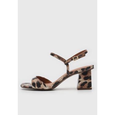 Imagem de Sandália Loucos E Santos Animal Print Bege Loucos e Santos L22523001001 feminino