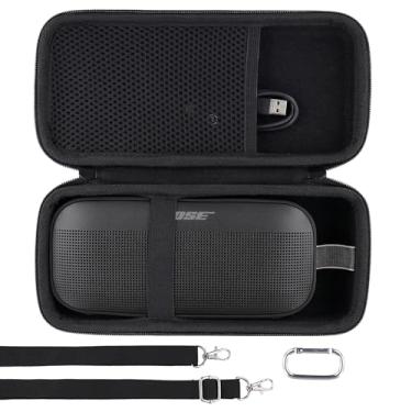 Imagem de khanka Capa de viagem para alto-falante portátil Bose SoundLink Flex 2ª geração/Bose SoundLink Flex Bluetooth, somente capa (preto)