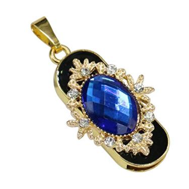 Imagem de Colar de flores de 16 GB modelo pen drives pen drive pen drive USB Stick USB Drive (azul escuro)