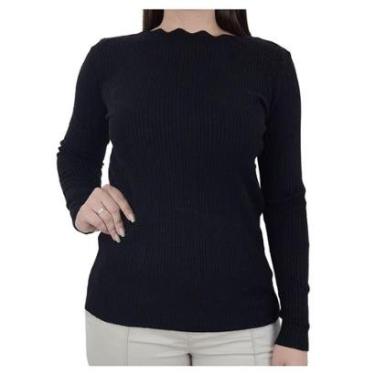 Imagem de Blusa Feminina Facinelli By Mooncity Tricot Preta - 650936-Feminino