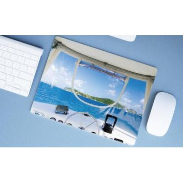 Imagem de Mouse Pad Emborrachado Personalizado Grande Náutico Oceania Praia Mar 