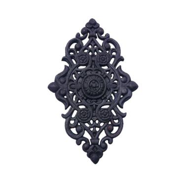 Imagem de Florão Médio Ornamento em Ferro Fundido Decoração 41x25cm